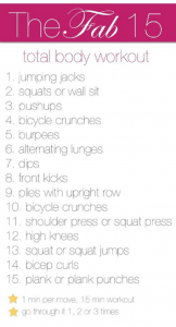 The Fab 15 workout