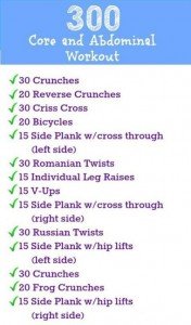 300 core and ab workout