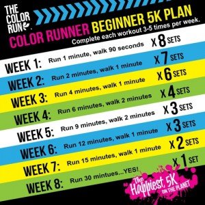 Color Run Beginner 5k plan