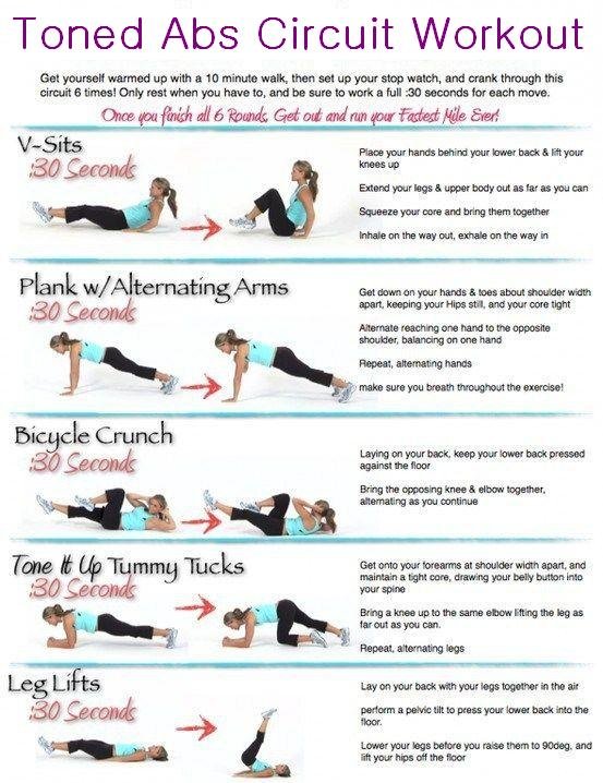 Toned Abs Circuit Workout - Inspire My Workout