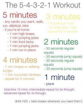 The 5, 4, 3, 2 and 1 Workout