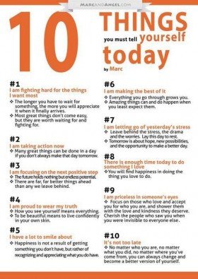 Ten things you must tell yourself today